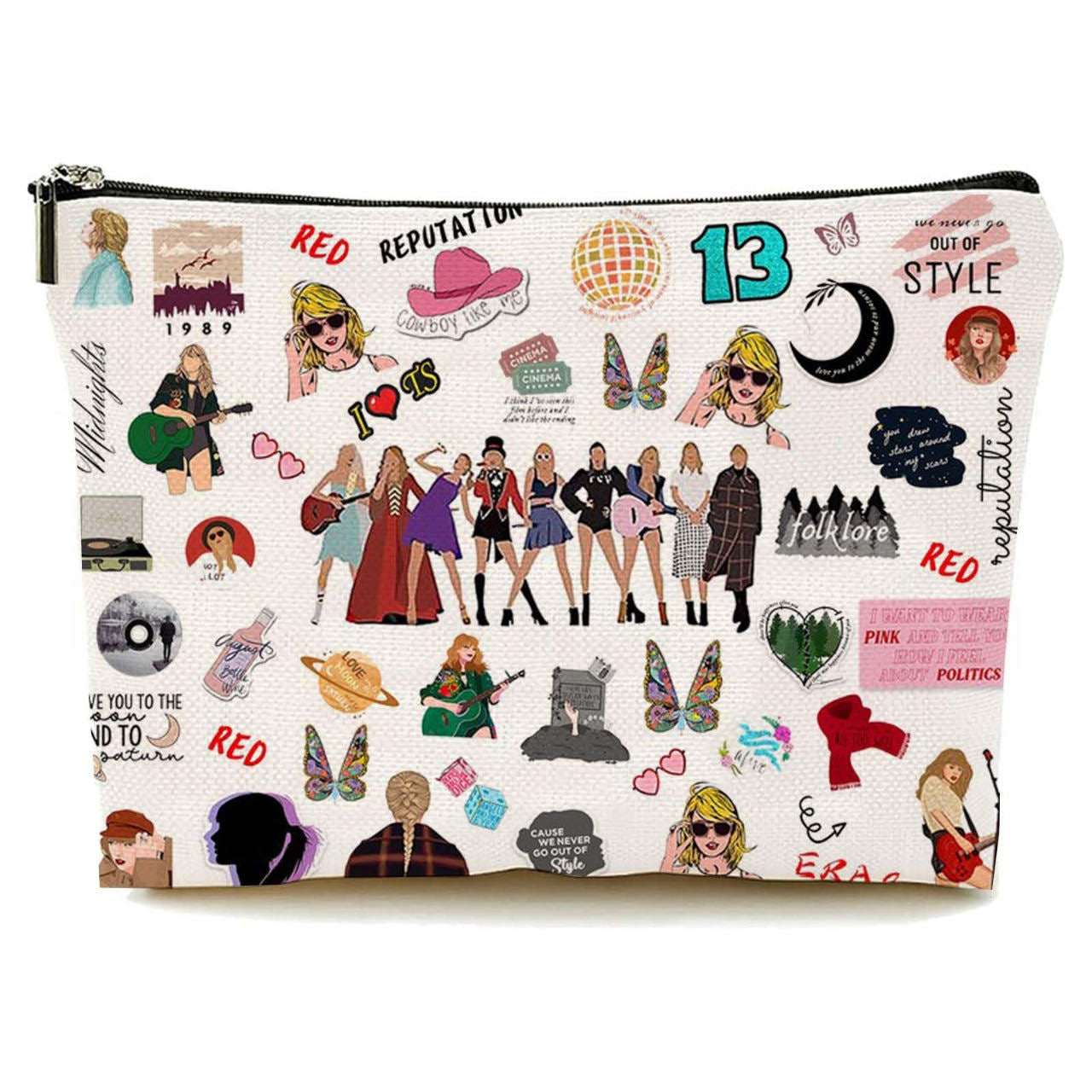 Wholesale Cotton and Linen Nurse Letter Print Storage Waterproof Linen Cosmetic Bag